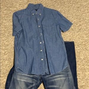 American Eagle outfitters short sleeve denim shirt